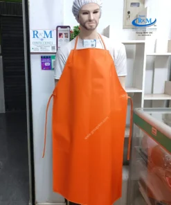 Delantal Industrial de PVC Impermeable 70 x 110 cm Naranja - Group RKM