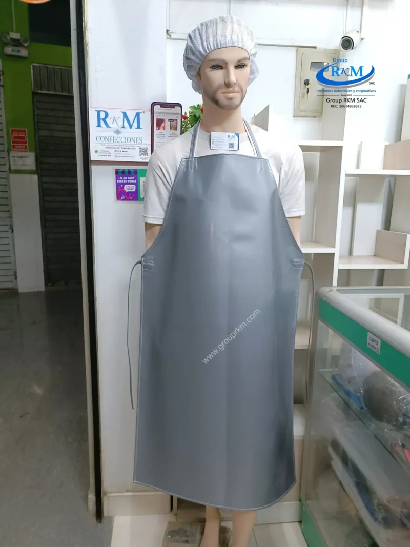 Delantal Industrial de PVC Impermeable 70 x 110 cm Naranja - Group RKM