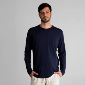 Polo manga Larga Azul marino unisex