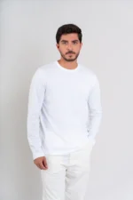 Polo manga Larga blanco unisex