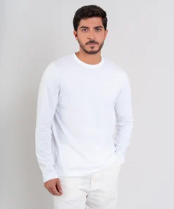 Polo manga Larga blanco unisex