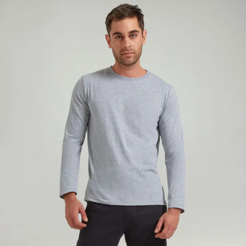 Polo manga Larga plomo unisex