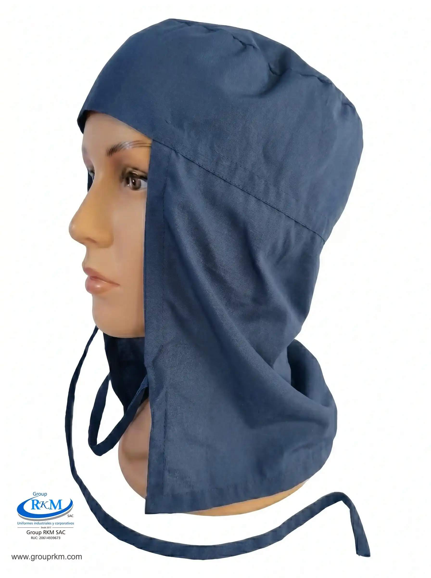 Cofia de tela Arabe Azul Acero