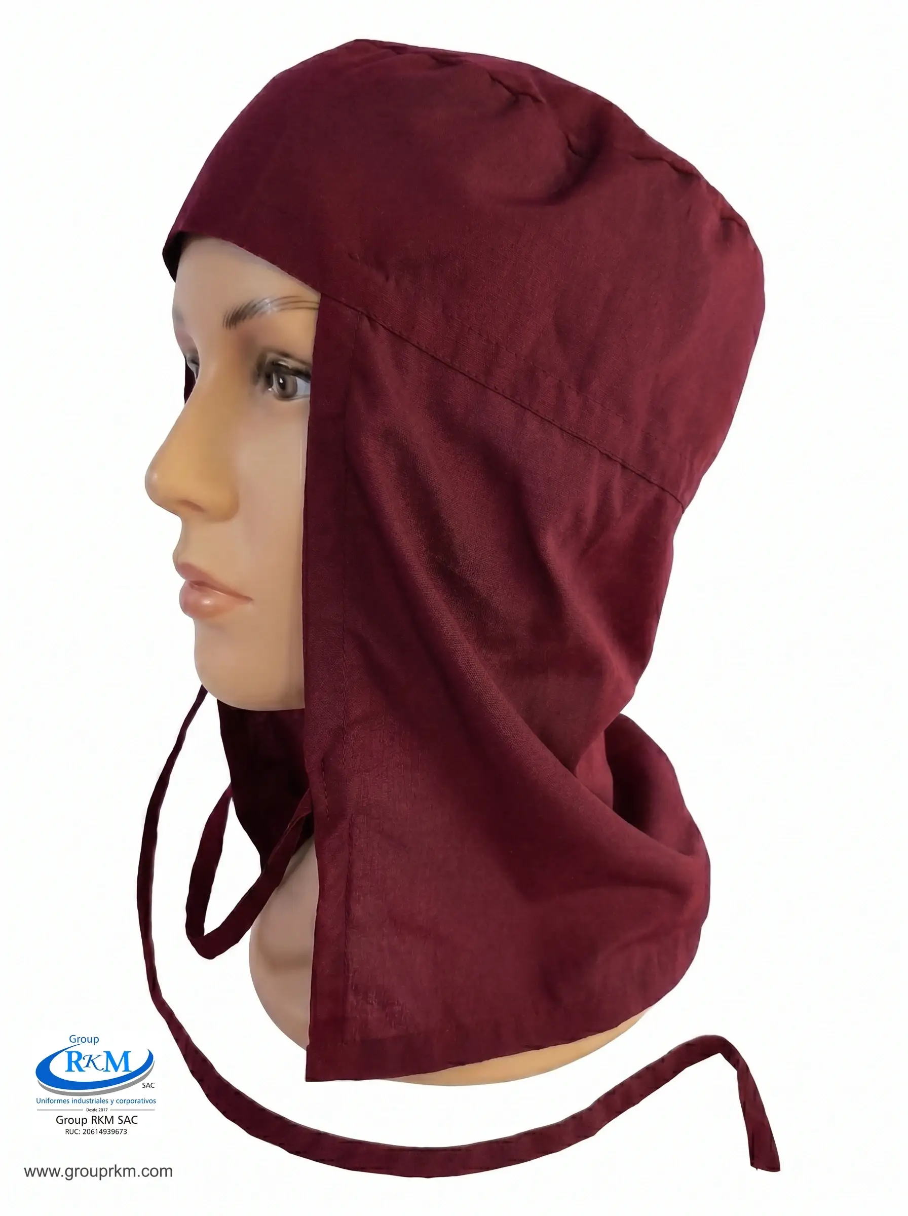 Cofia de tela Arabe Guinda