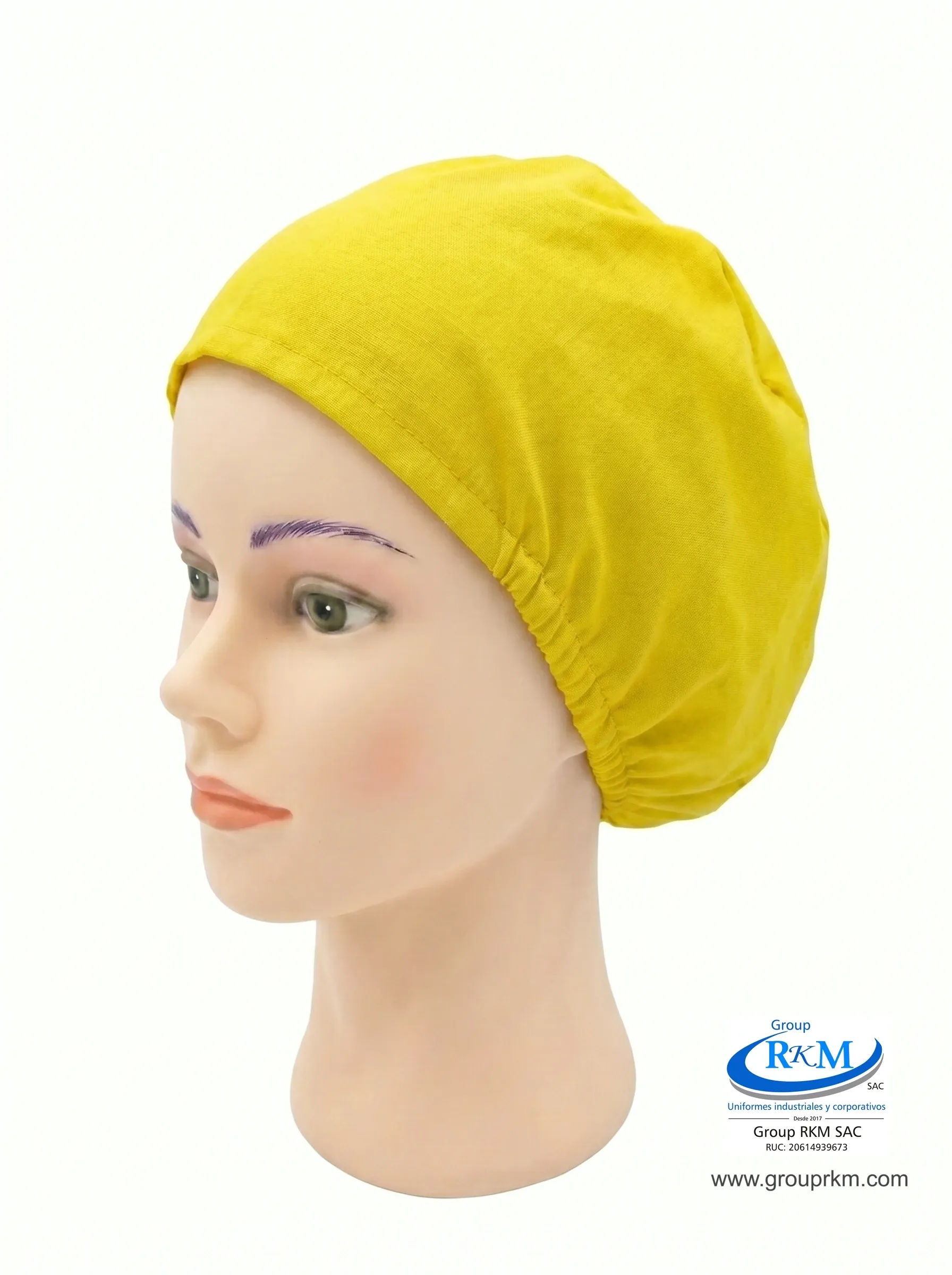 Cofia de Tela Pima Semi circular Quirurgico Amarillo Brasil