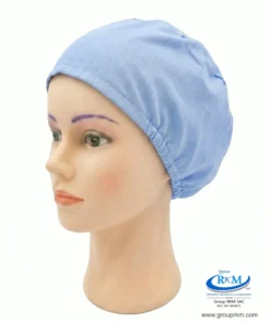Cofia de Tela Pima Semi circular Quirurgico celeste Claro