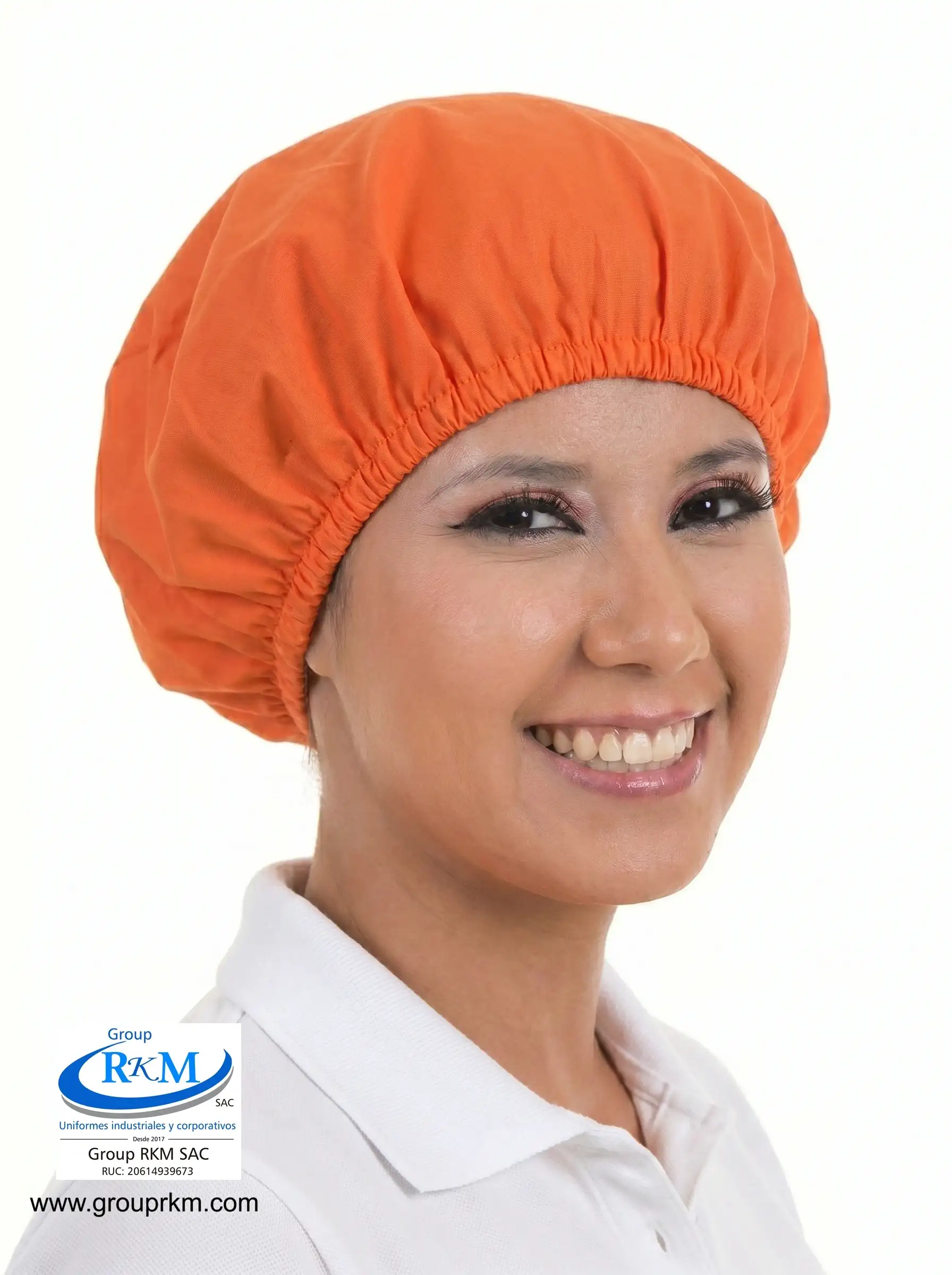 Cofia de tela Circular Pima Naranja