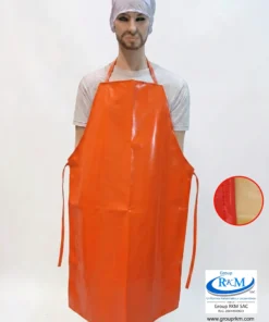 Delantal Doble Faz PVC Semi industrial Naranja y amarillo