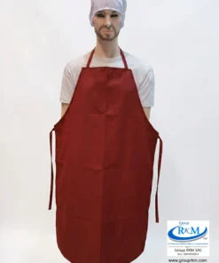 Delantal Doble Faz PVC Semi industrial Rojo Guinda