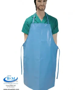 Mandil de PVC Industrial Azul Peruano
