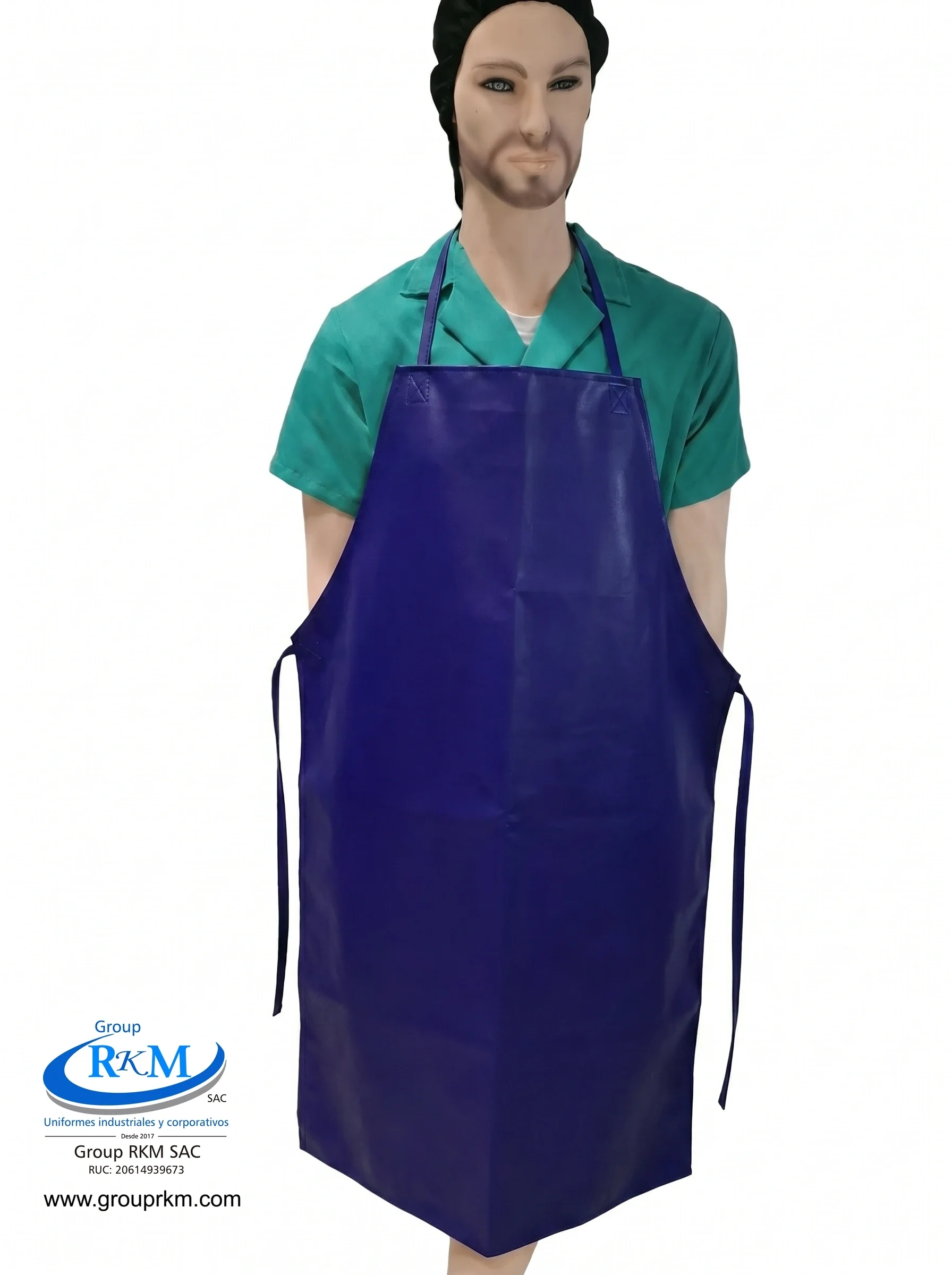 Mandil de PVC Industrial Azul Rey