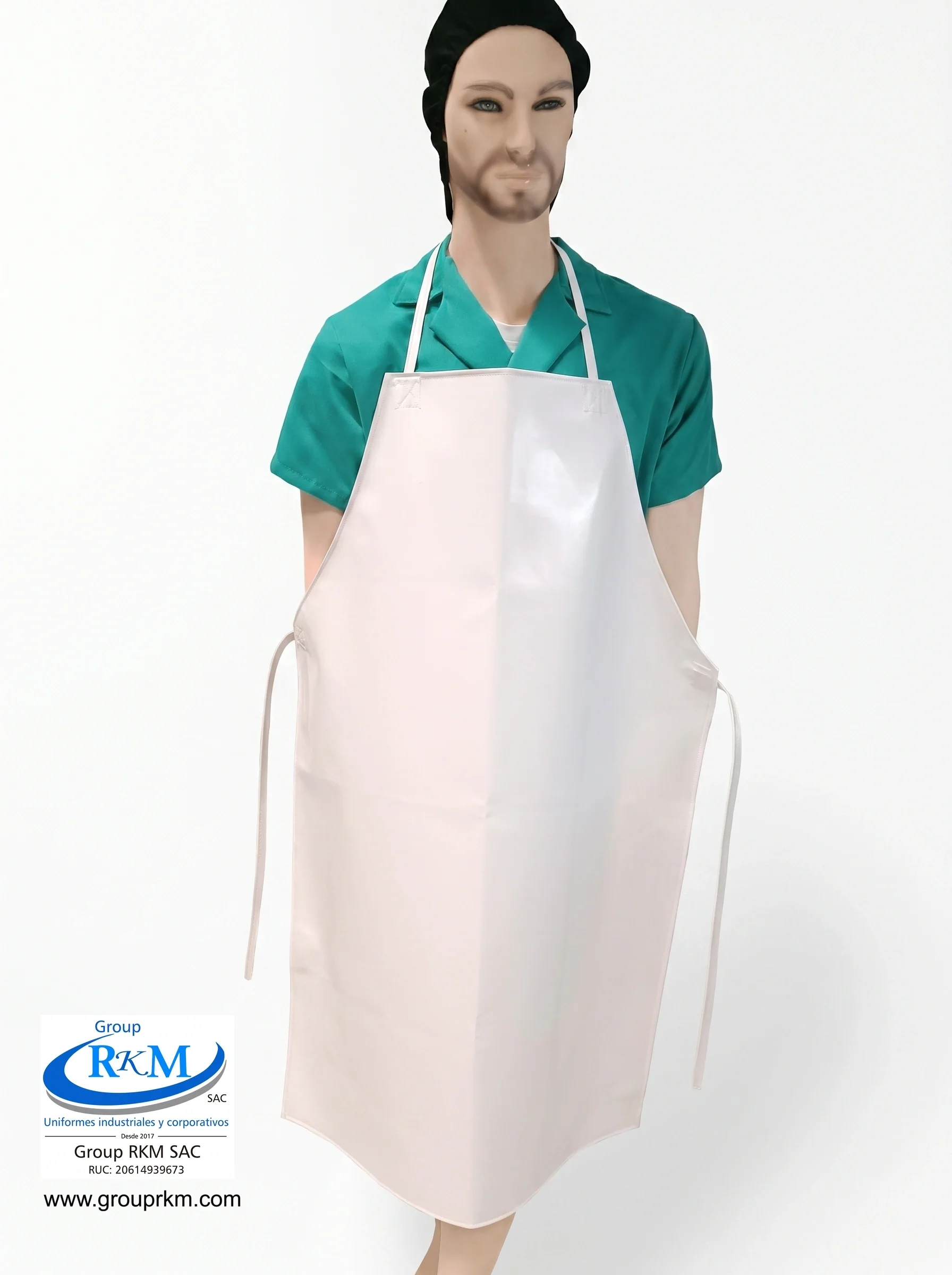 Mandil de PVC Industrial blanco