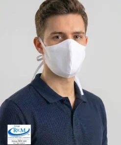 Mascarilla de Tela Anatomica con Amarres - 3
