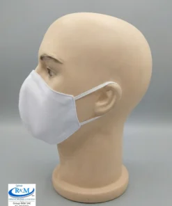 Mascarilla de tela Anatomica Con Ligas Blanco