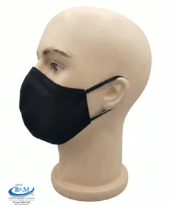 Mascarilla de tela Anatomica Con Ligas Negro