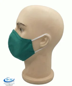 Mascarilla de tela Anatomica Con Ligas Verde Clinico