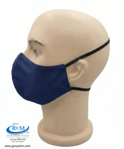 Mascarilla de tela Con Elastico para atras Azul marino