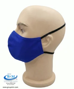 Mascarilla de tela Con Elastico para atras Azulino