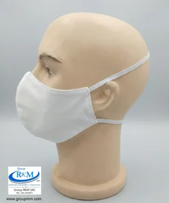 Mascarilla de tela Con Elastico para atras Blanco