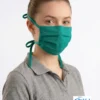 Mascarilla de tela plana con amarres en DRIL 2